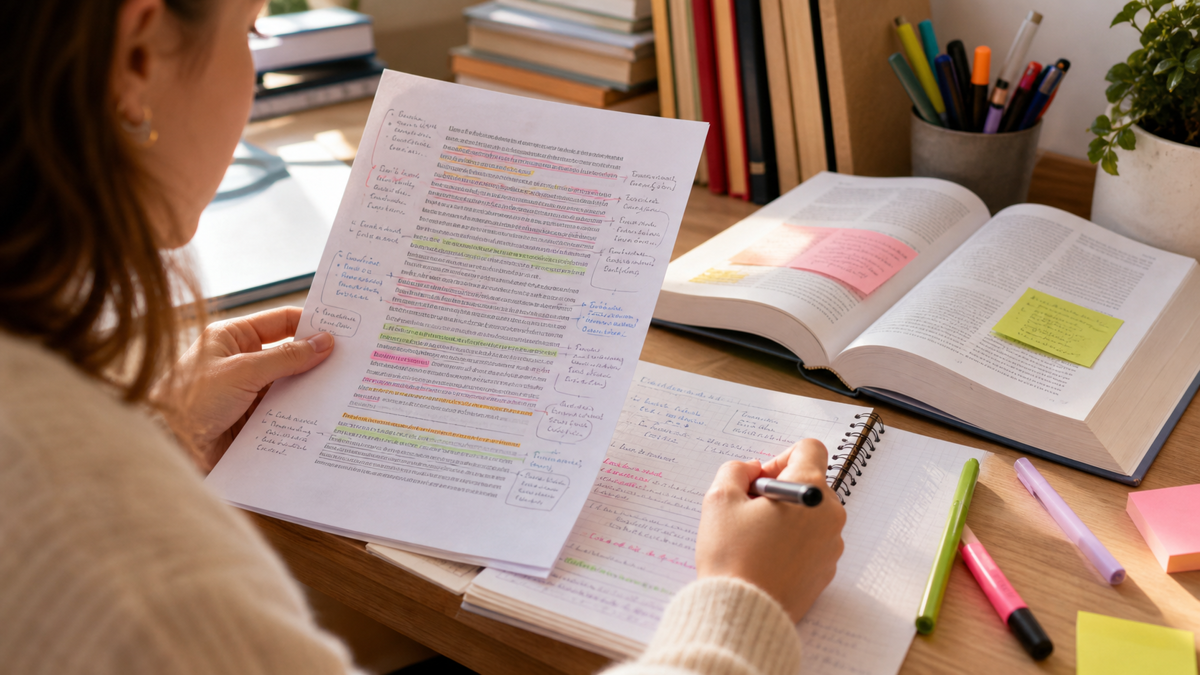 Texte annoté avec mouvements, procédés, citations courtes et axes de commentaire organisés