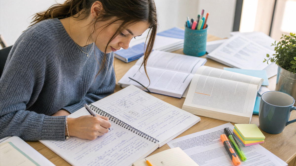 Brouillon de dissertation avec analyse du sujet, problématique, plan argumenté et exemples